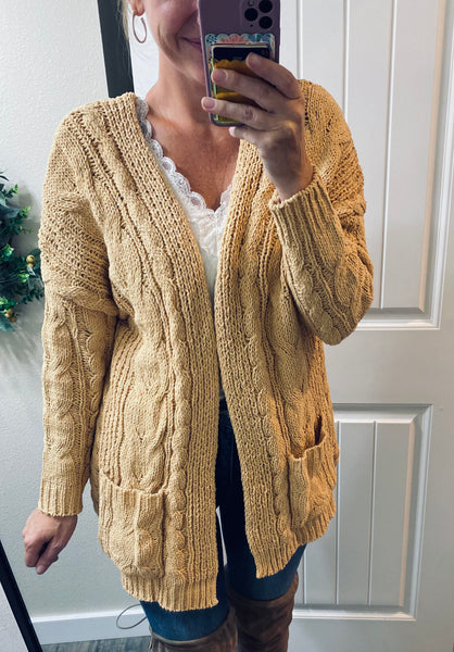 Plush Cable-knit Cardigans