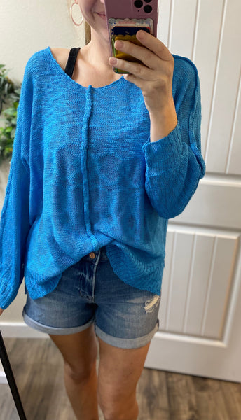 Slouchy Exposed Seam Sweater