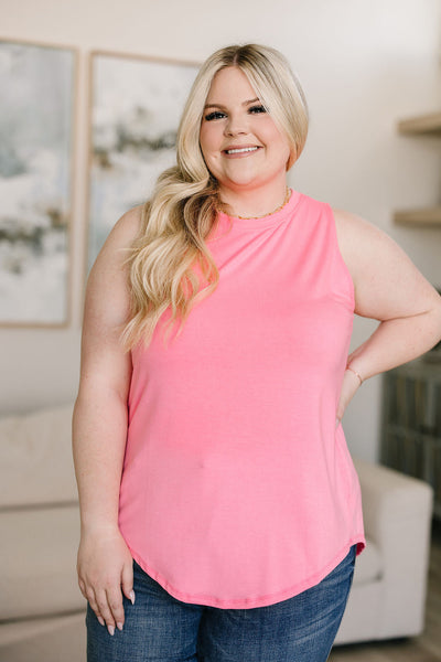 Pink Hi-Lo Sleeveless Top