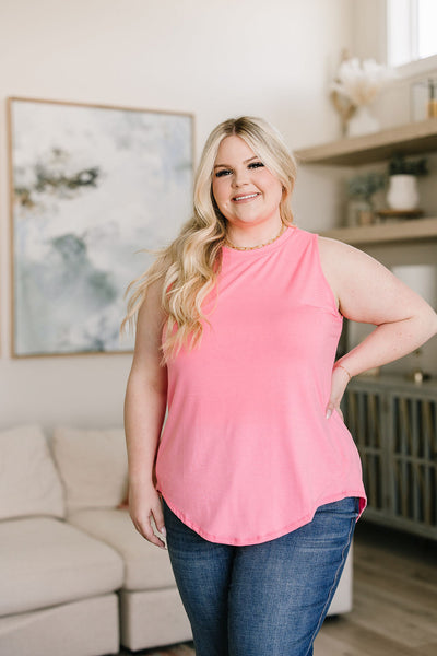 Pink Hi-Lo Sleeveless Top