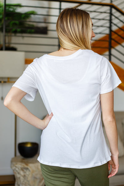 Boyfriend Short Sleeve Tee in White