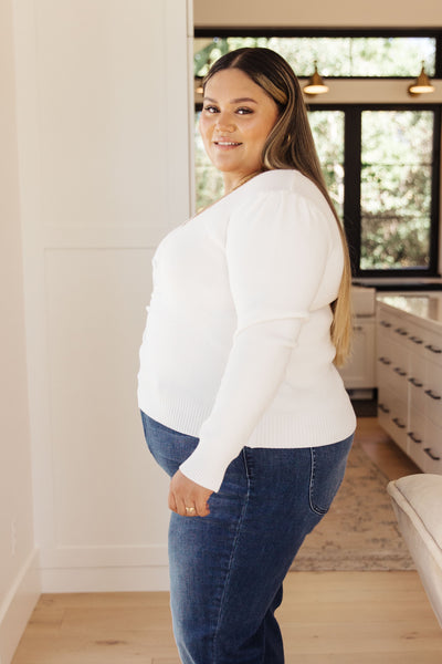 Ivory Sweetheart Sweater Top