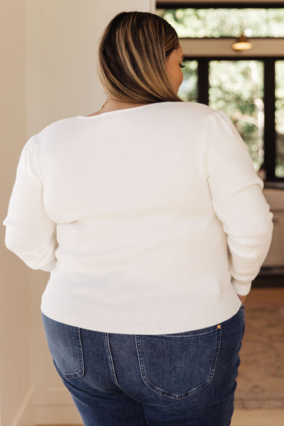 Ivory Sweetheart Sweater Top