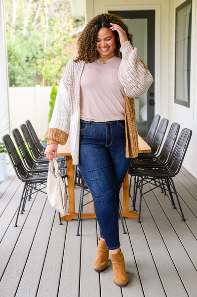 Carry On For Love Color Block Knit Cardigan