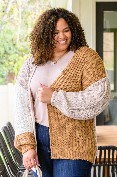 Carry On For Love Color Block Knit Cardigan