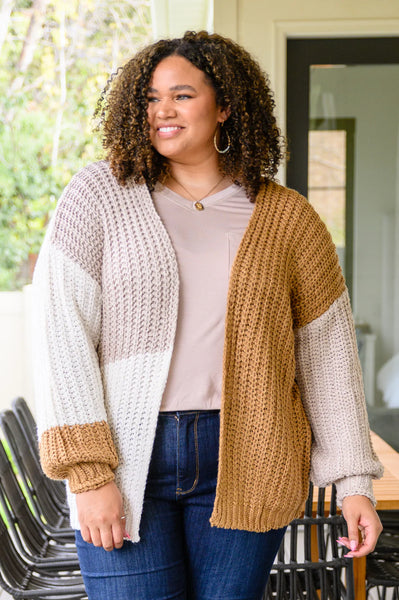 Carry On For Love Color Block Knit Cardigan