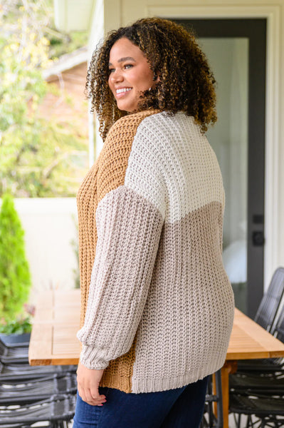 Carry On For Love Color Block Knit Cardigan