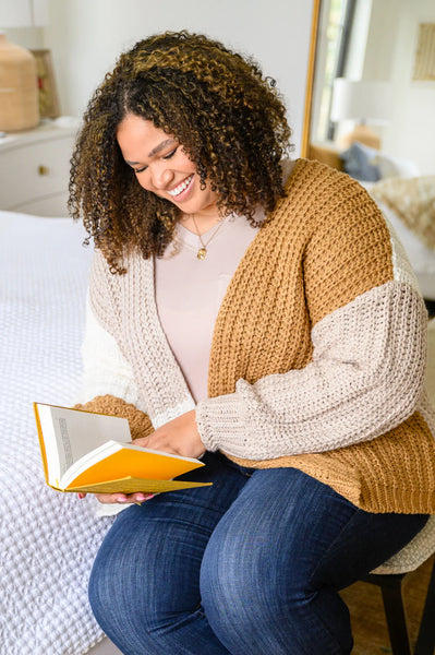 Carry On For Love Color Block Knit Cardigan