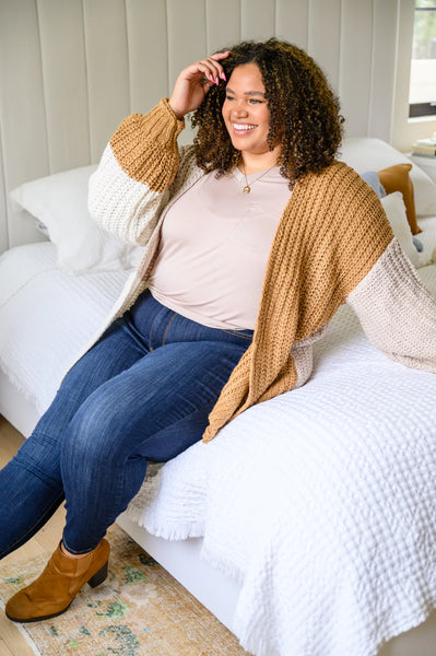 Carry On For Love Color Block Knit Cardigan
