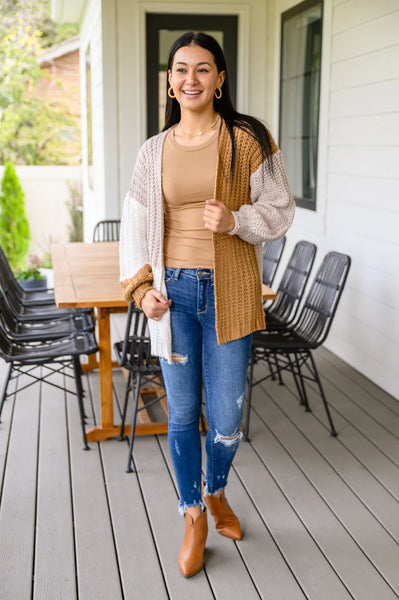 Carry On For Love Color Block Knit Cardigan