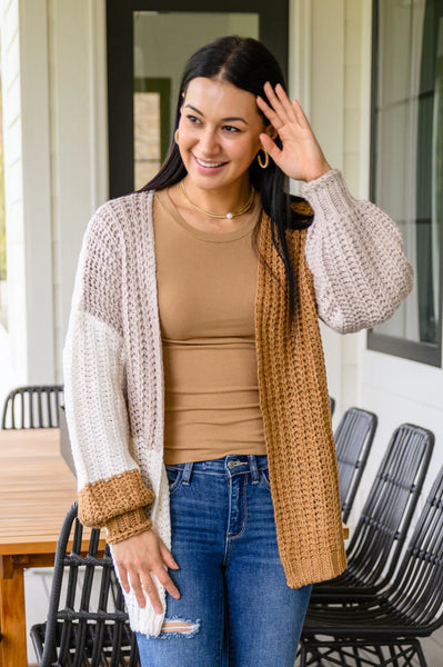 Carry On For Love Color Block Knit Cardigan