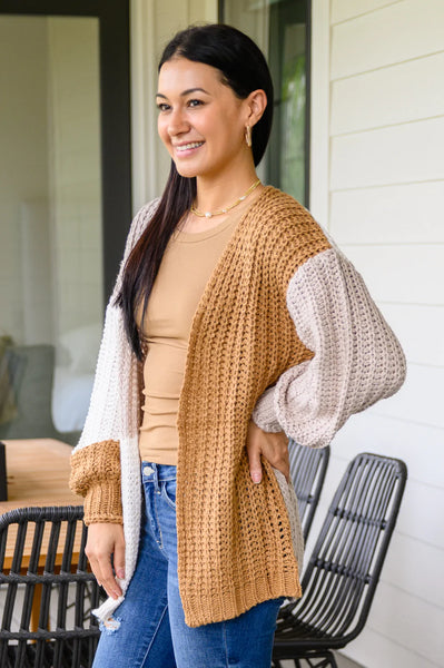 Carry On For Love Color Block Knit Cardigan