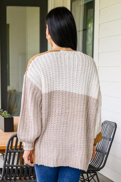 Carry On For Love Color Block Knit Cardigan
