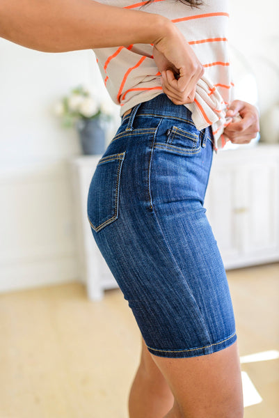Judy Blue Denim Biker Shorts