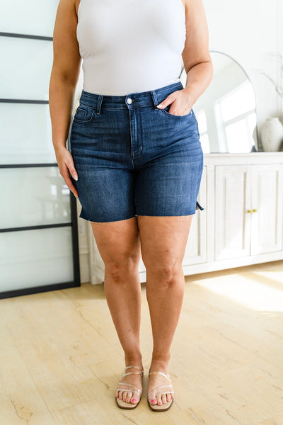 Judy Blue Mid Rise Cutoff Shorts