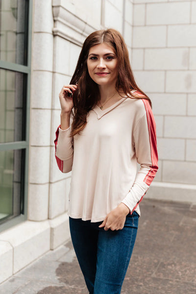 Coffee Date V Neck Top