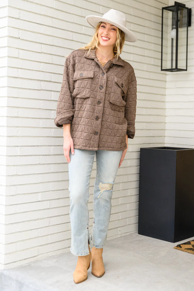Quilted Jacket in Mocha