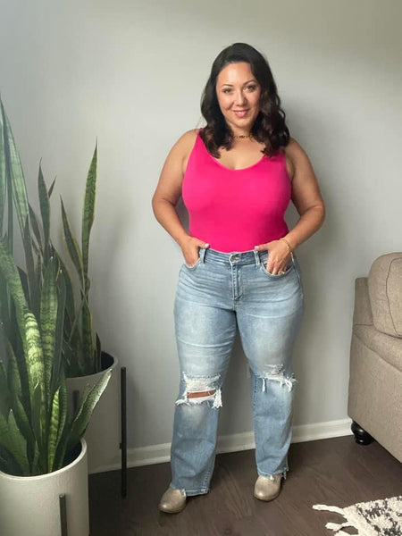 Judy Blue Hi Rise Straight Cut Jeans
