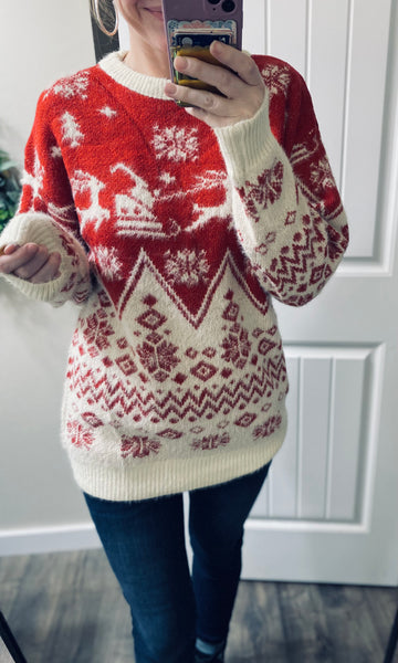 Reindeer Fuzzy Sweater