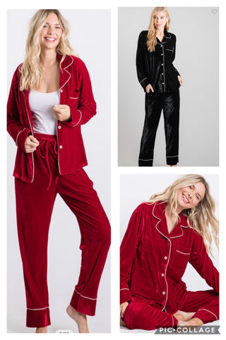 sale! Velvet Sleepwear Set