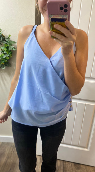 Side Ruched Button Cami