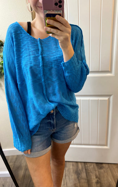 Slouchy Exposed Seam Sweater