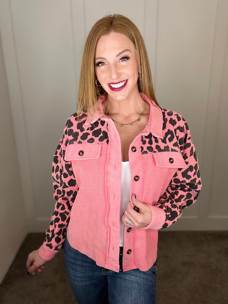 Pink Free Spirit Animal Print Jacket