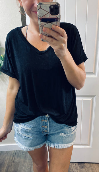 Shimmery Vneck Blouse