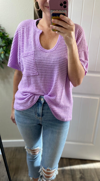 Keyhole Short Sleeve Top