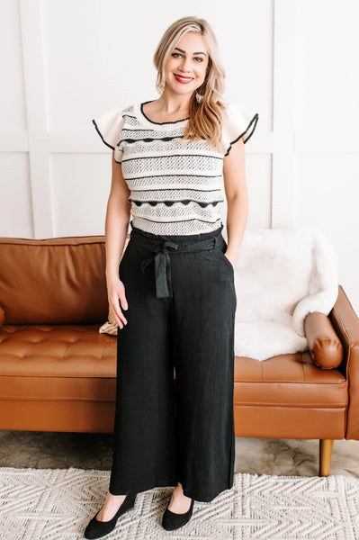 Black Paperbag Pants