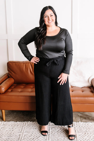 Black Paperbag Pants