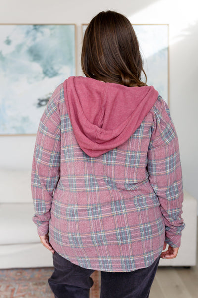 Brushed Hacci Hooded Shacket