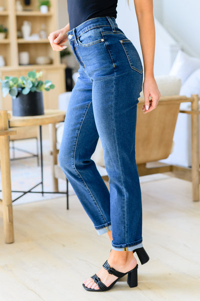 Judy Blue Cool Non-Distressed Boyfriend Jeans