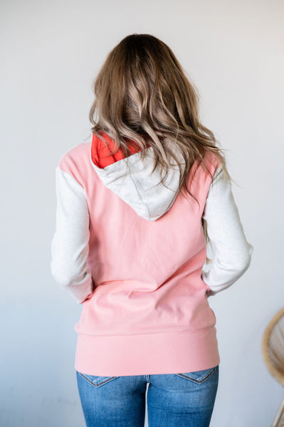 Ampersand Ave. Summer Pink 1/2 Zip Hoodie