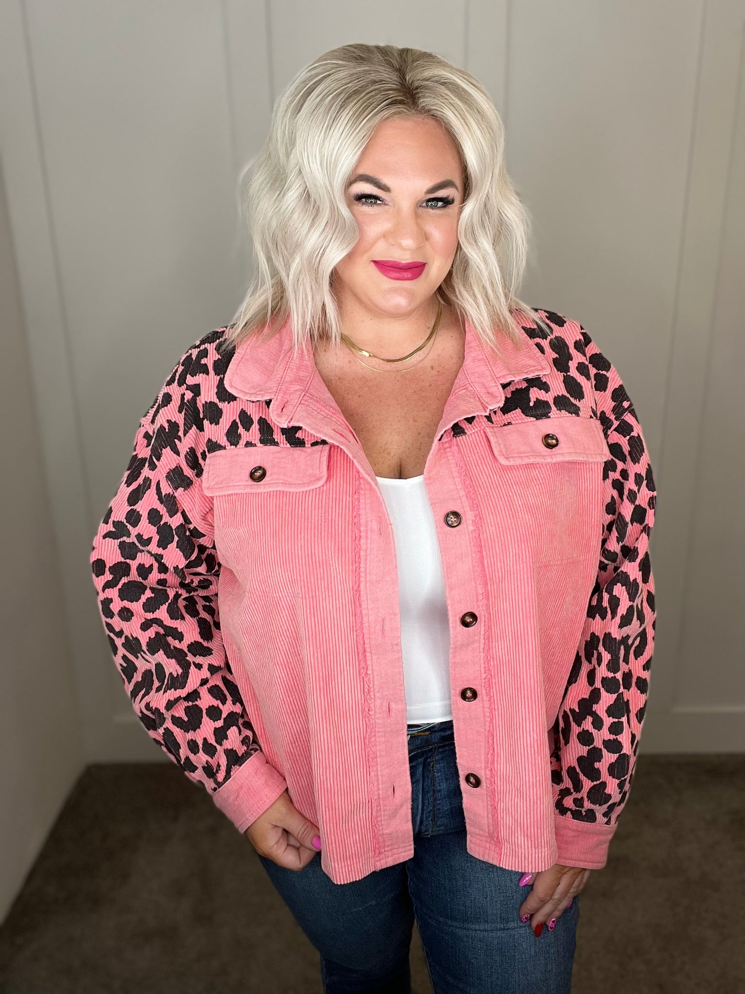 Pink Free Spirit Animal Print Jacket