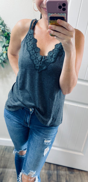 Lace Floral Trim Cami