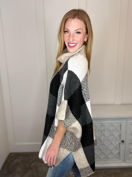 Your Next Favorite Roll Neck Sweater Poncho