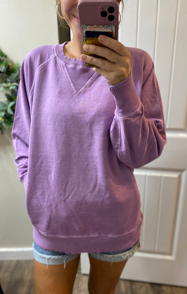 Summer Mineral Wash Terry Pullover
