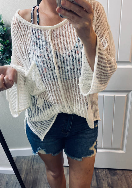 *Sale!* Off White Pocket Coverup