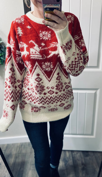 Reindeer Fuzzy Sweater