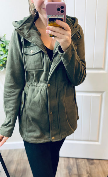 Charcoal or Olive Utility Jacket