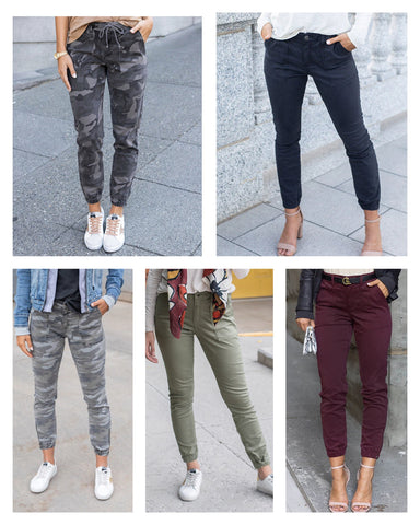 Midrise Twill Joggers