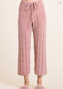 Sale! Dusty Pink Cropped Sweater Pants