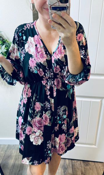 Black Floral Dress