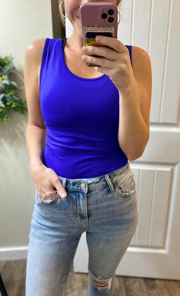 Crew Neck Sleeveless Smoothing Cami