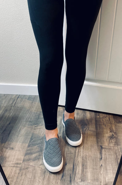 Blowfish Quilted Charcoal Slip On Sneaker