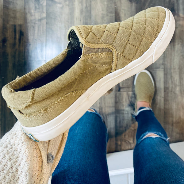 Blowfish Quilted Coffee Slip On Sneaker