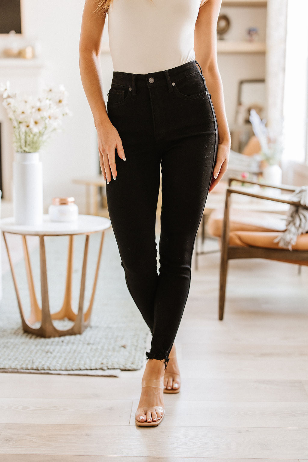 Black Judy Blue Tummy Control Skinny Jeans