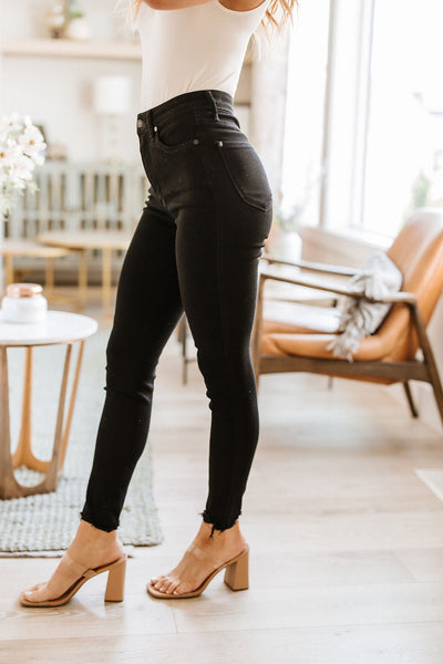 Black Judy Blue Tummy Control Skinny Jeans