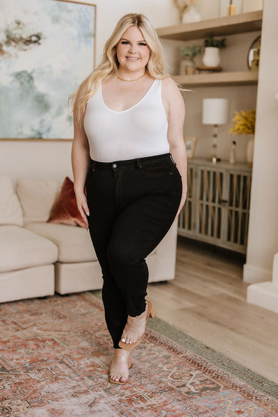 Black Judy Blue Tummy Control Skinny Jeans